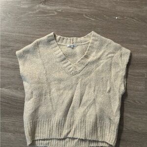 Madewell Beige V-Neck Sweater